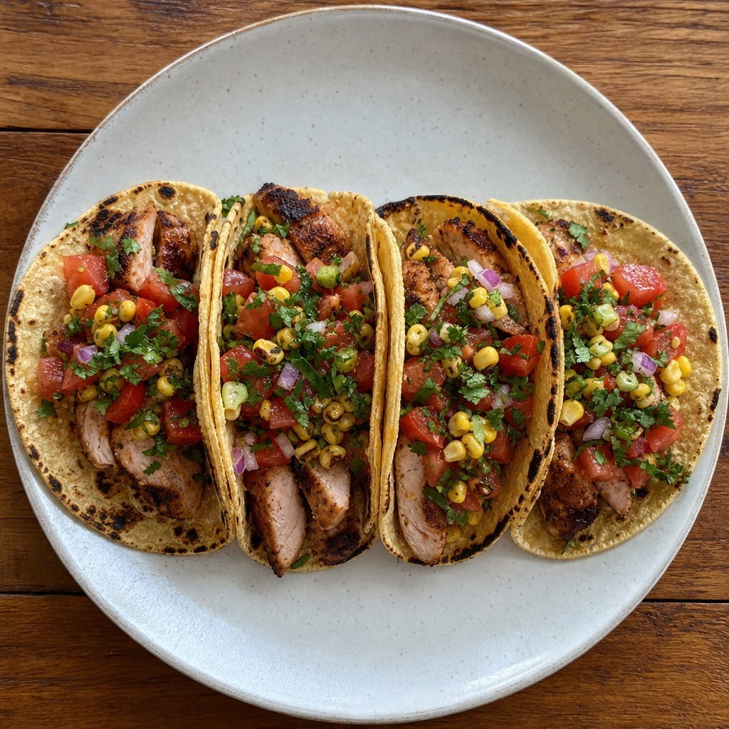 Grilled Chile-Lime Chicken Tacos