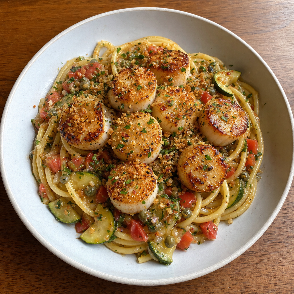 Sicilian Scallop Bucatini
