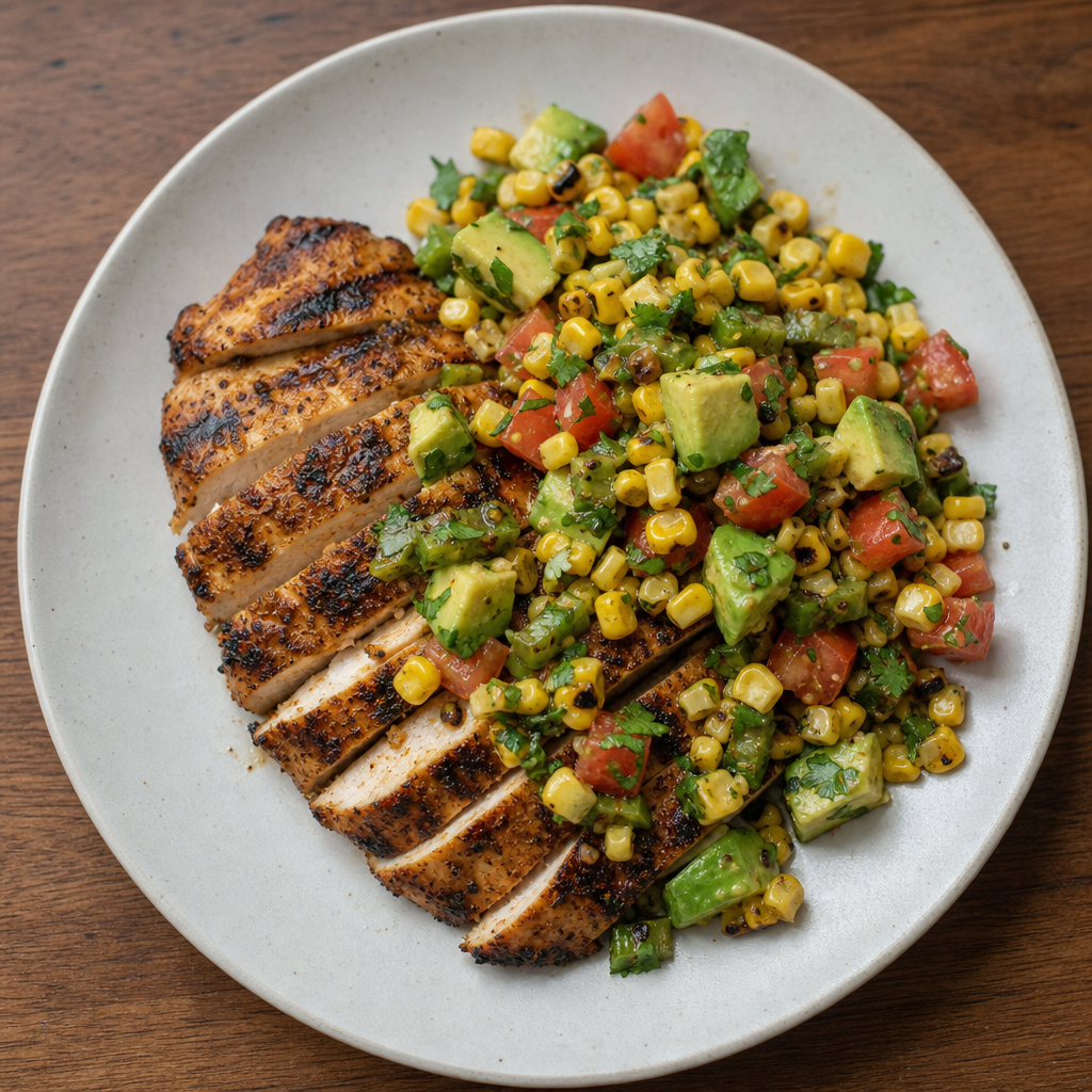 Grilled Tex-Mex Chicken with Corn Salsa