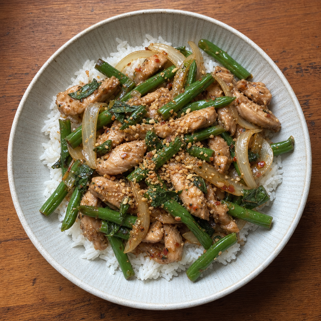 Fiery Isan Chicken & Green Beans